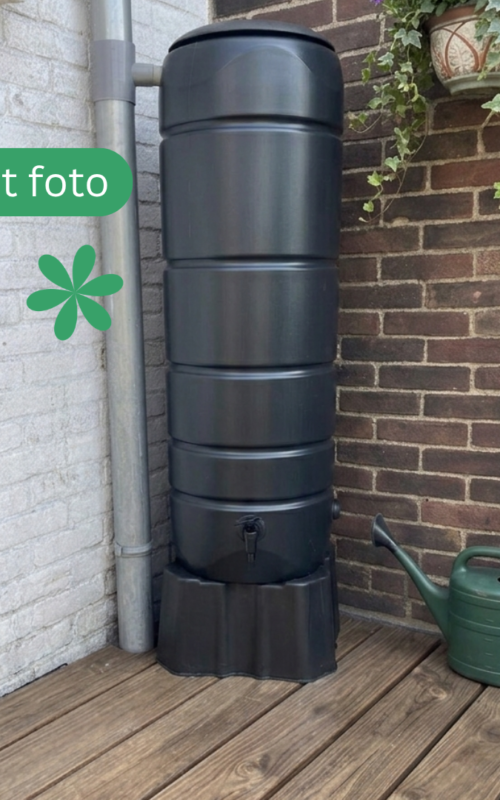 Vuelta regenton 110 liter + voet & snelloopkraan antraciet