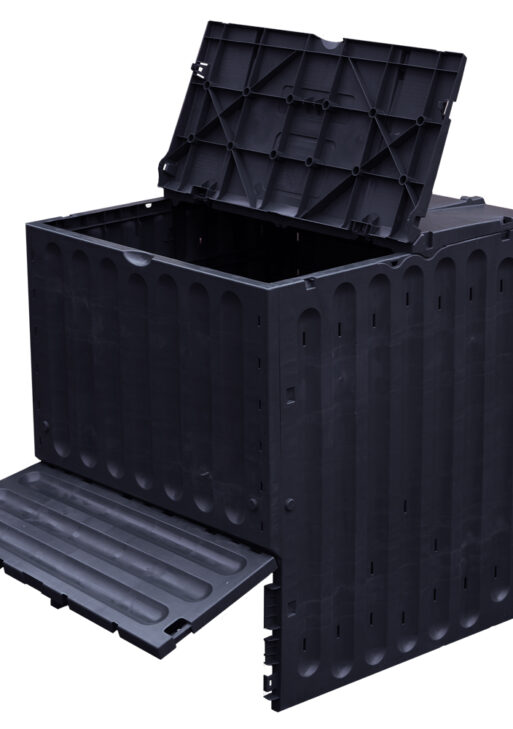 Compostvat Eco-king 400 liter zwart 70x70x83 cm