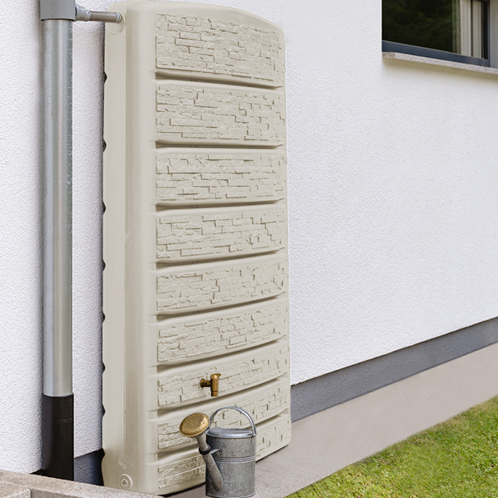 Extra SLIM Wandtank 400 liter Steenlook beige wandtank