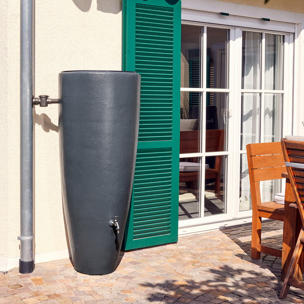 2-in-1 300 liter Grafietgrijs regenton