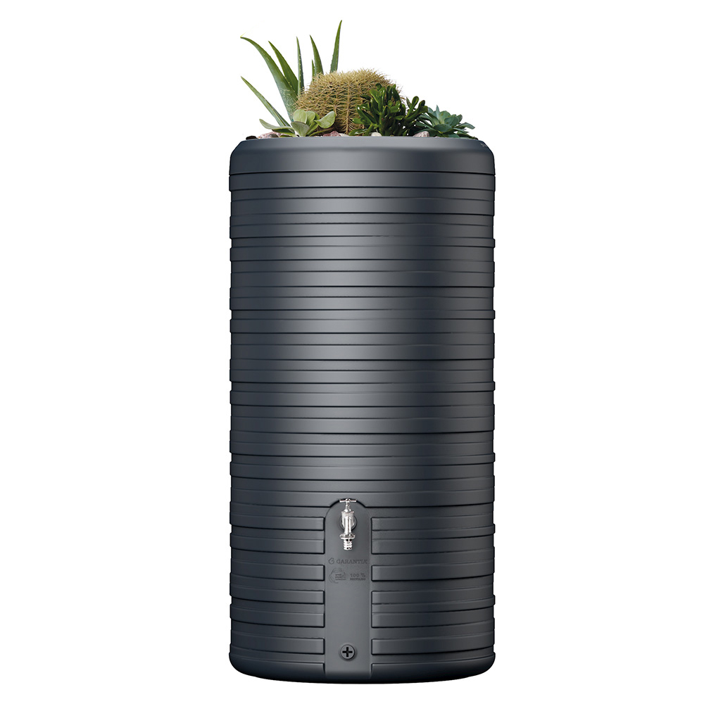 2-in-1 NORDIC 300 liter Grafietgrijs regenton