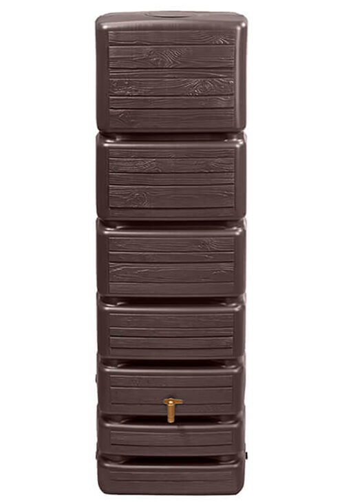 SLIM Wandtank 350 liter Houtlook donker wandtank