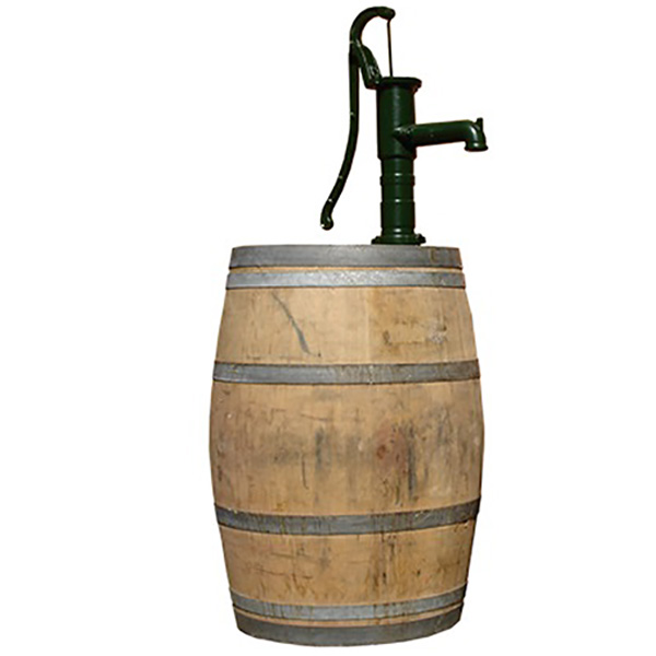 Regenton 225 liter grijs los deksel met handvat